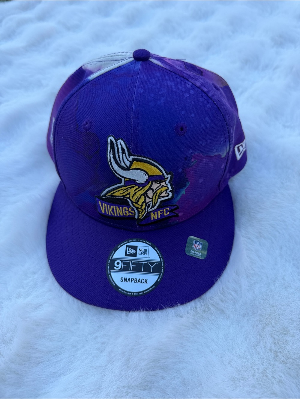 New Era 9FIFTY Minnesota Vikings NFC Snapback Hat NWT Purple NFL On-Field